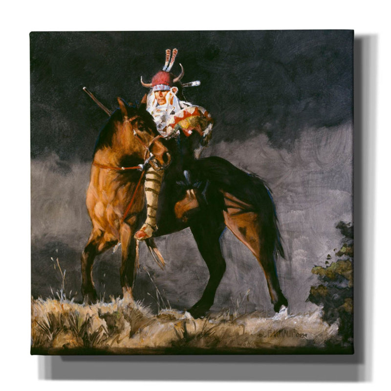 'Hill Top 2' by J. E. Knauf, Canvas Wall Art, 12" H x 12" W x 0.75" D