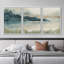 "Dusk Hues, aquarelle abstraite, paysage paisible, lac, nature sauvage, illustrations, décor moderne", 3 pièces-100780783-100780782