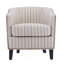 Fauteuil demi-tonneau rembourré à rayures