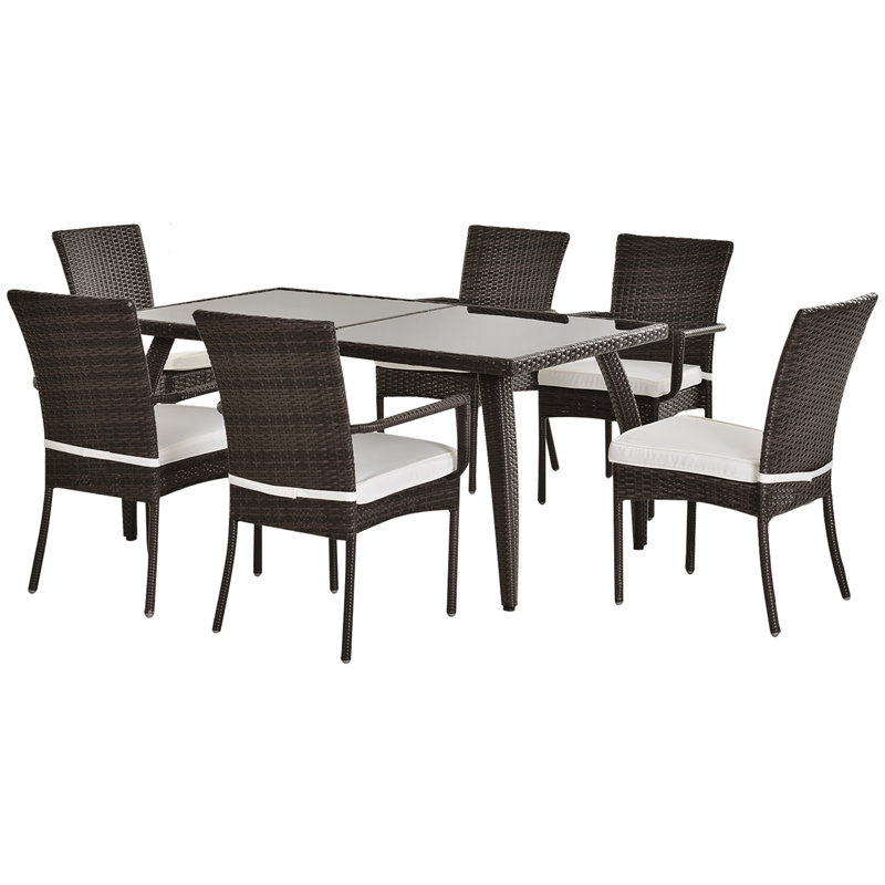 Route 6 - Person Rectangular Patio Dining Set with Cushions included
