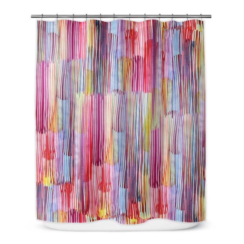 Rideau de douche simple abstrait, H 90 po x l 70 po