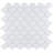 Expressions Scallop White 11-1/4" x 12" Glass Mosaic Floor and Wall Tile