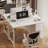 Computer Desk with 4 Drawers, Fabric Drawers Writing Desk-1619740136-1619740142