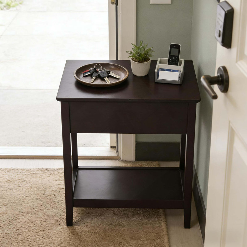 Slim Storage Cabinet Table,Narrow Side Table,End Table