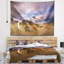 Tapisserie «Seascape Old Trunk» en bois au coucher du soleil-28507487