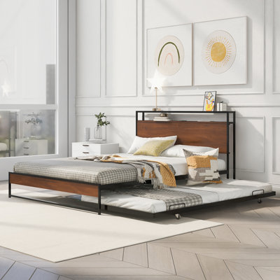 Modern Queen Trundle Bed
