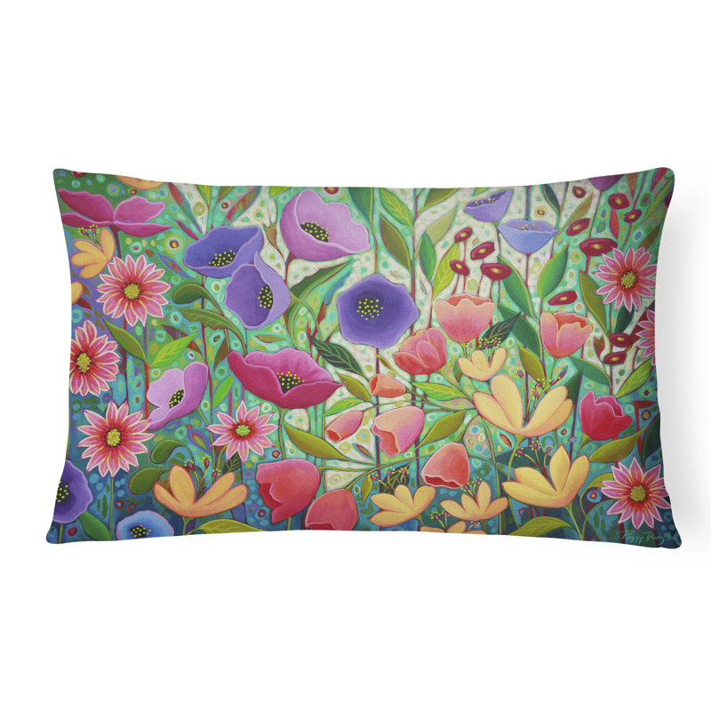  Housse et insert de coussin d'extérieur pour l'extérieur, Fleurs de jardin enchantées