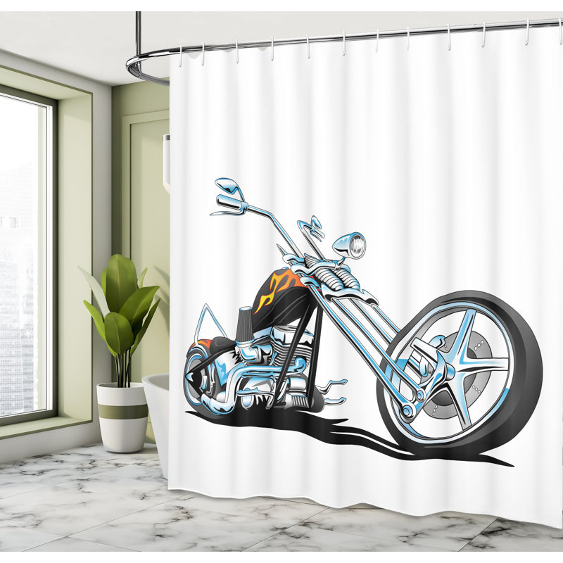 Ensemble de rideau de douche et crochets manly, H 69 po x l 105 po