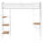 William Matte White 3-shelf Twin Workstation Loft Bed