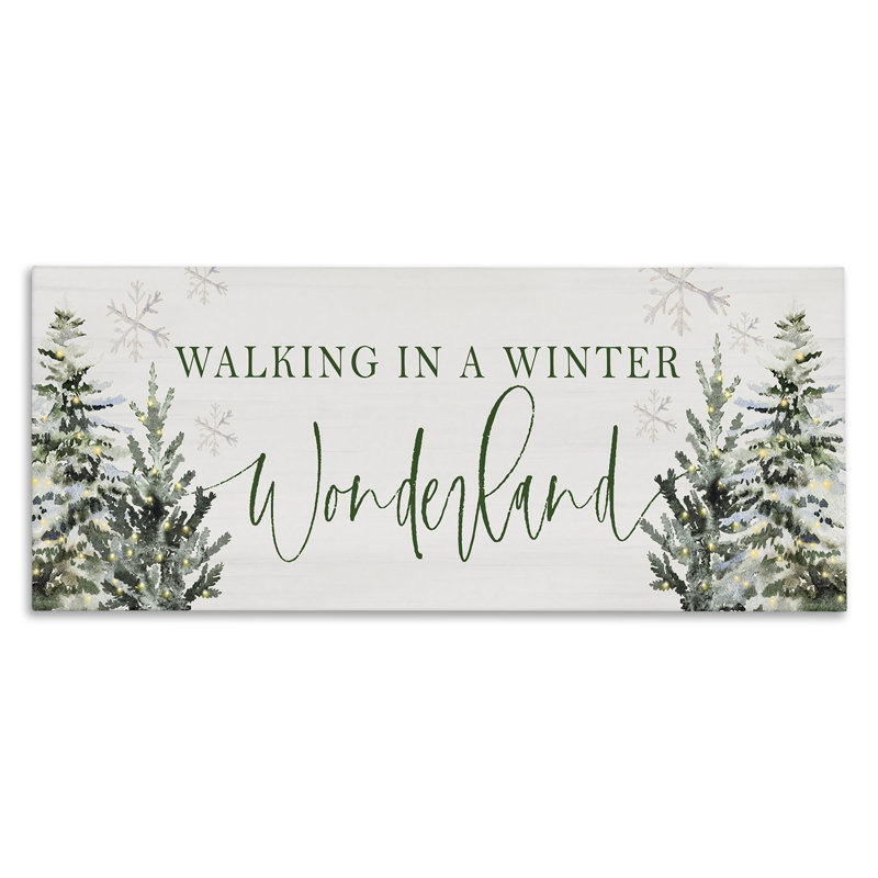 Art mural sur toile Winter Wonderland Trees par Lux + Me Designs, H 20 po x l 48 po