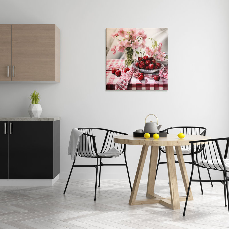 "Summer Cherries & Florals" par RB sur, H 30 po x l 30 po