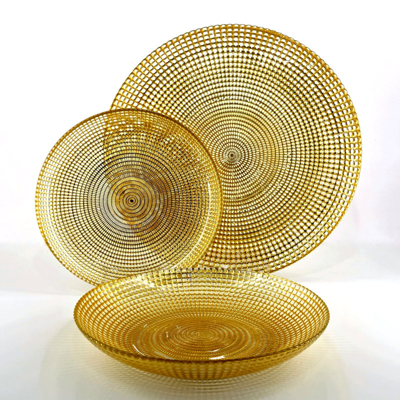 Vaisselle en verre doré Pyle, Argent argent, 18