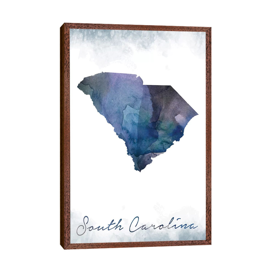 South Carolina State Bluish - Print on Canvas