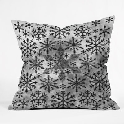 Ruby Door Snow Leopard Snowflake Throw Pillow