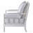 White And Navy Upholstered Stripe Accent Chair