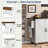 Farmhouse Kitchen Island With Power Outlet, Internal Storage Racks, Drop Leaf, Spice Rack, Towel Rack And 3 Drawers-1611425300