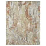 Bergeman Wool Abstract Area Rug in Beige
