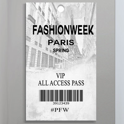 « mode week paris », art textuel sur toile