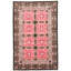 Tapis unique en laine noué à la main style moderne noir / rose foncé 6 pi 1 po x 9 pi 7 po Lexi-May Lexi-May
