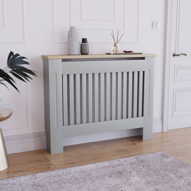 Beacsfield Radiator Cover, 83.3cm H x 111cm W x 19cm D, Grey
