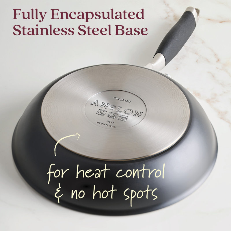 Anolon Advanced Ceramic Nonstick Frying Pan Set, 2 Piece, Black