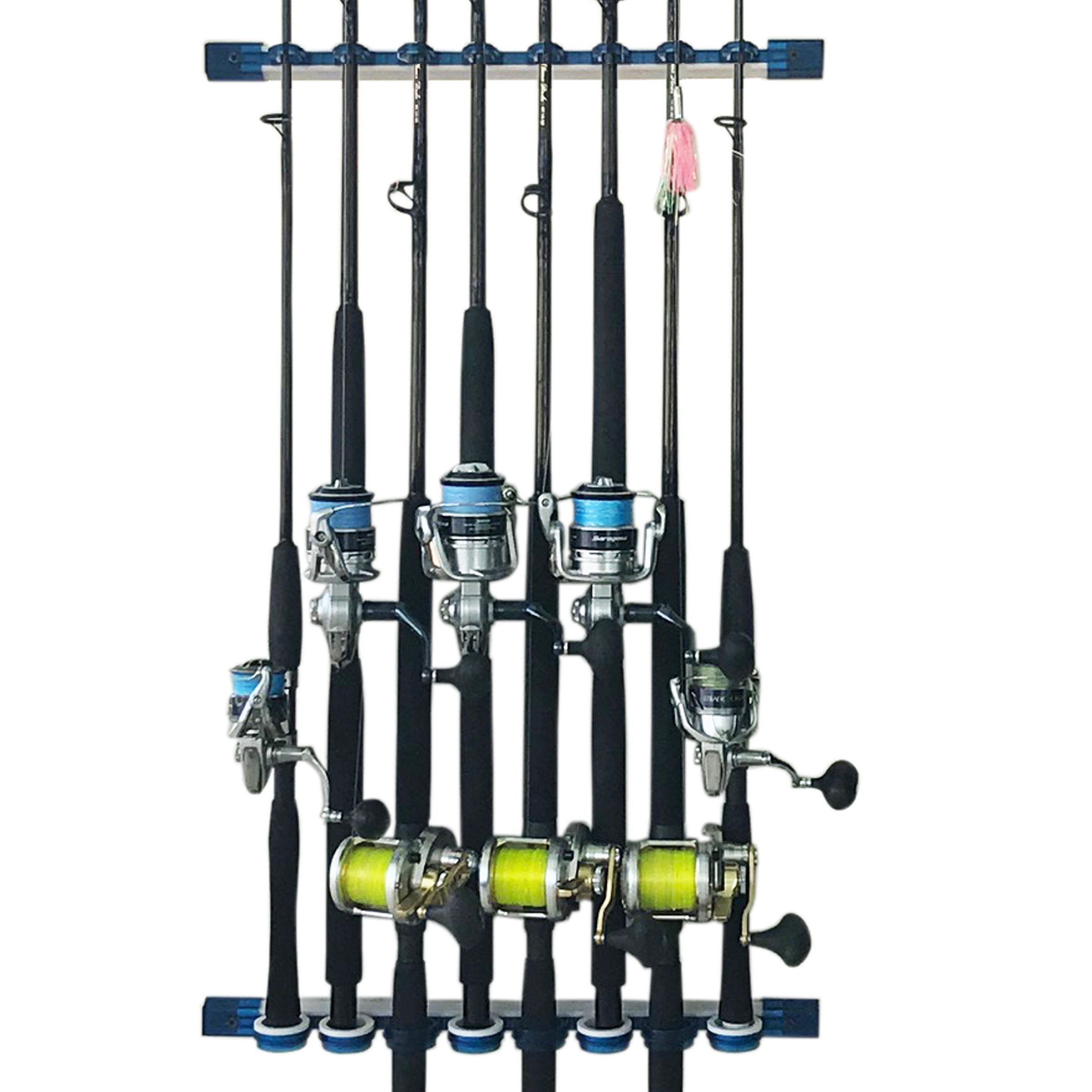 Arlmont & Co. All Weather 3 In 1, Modular 8 Rod Rack | Wayfair