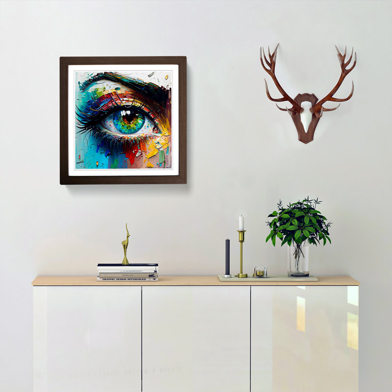 Single Picture Frame Print on Wood, Walnut