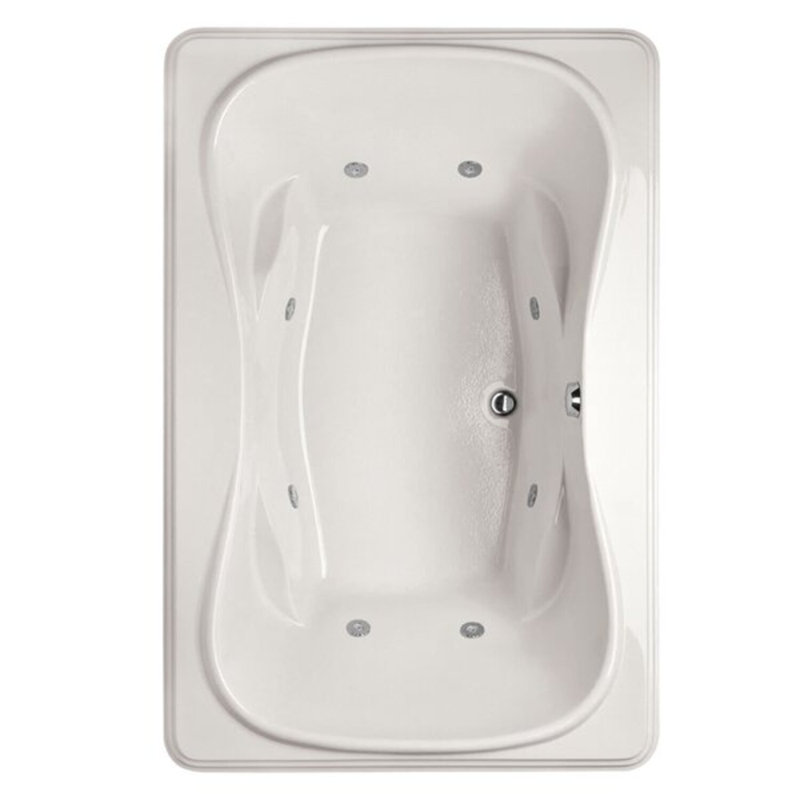 Jennifer 72'' x 48'' Acrylic Bathtub, White, White