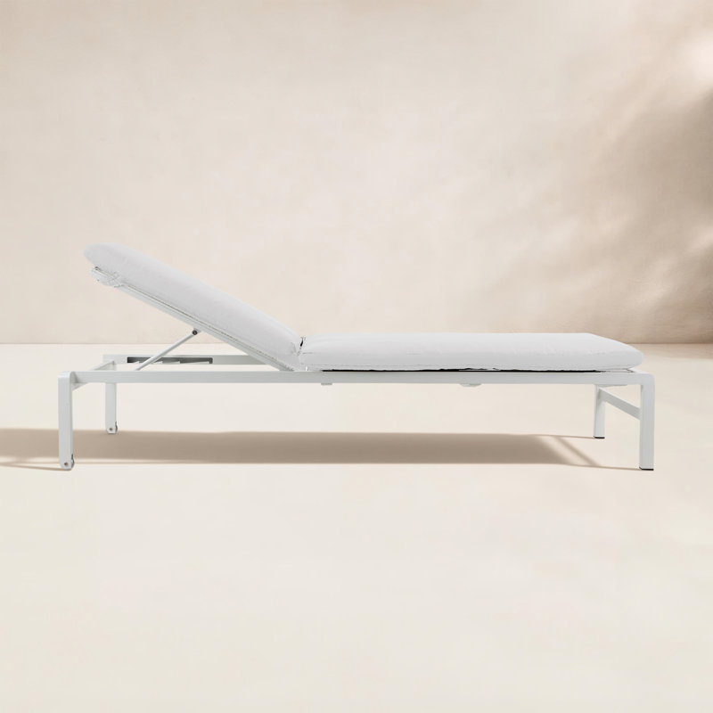 Olly Outdoor Chaise Lounge, White