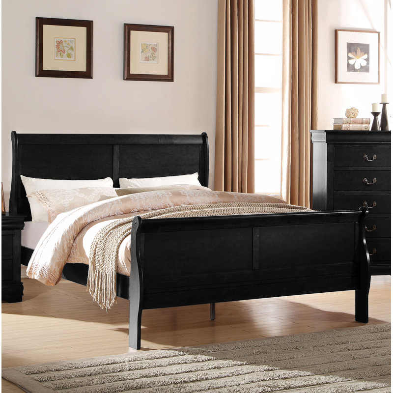 Teitelbaum Sleigh Bed, King, Platinum