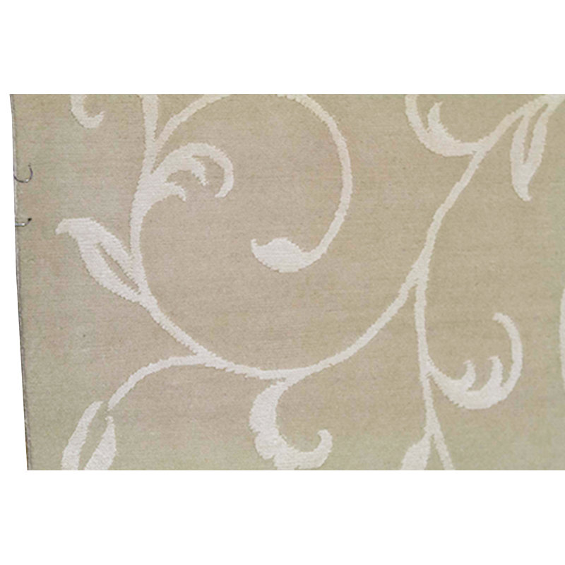 Tapis beige noué à la main de haute qualité, Rectangle 8 pi x 10 pi 1 po