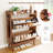 YZ Home Shoe Cabinet with 2 Flip Drawers, Open Shelf Design – Freestanding Storage Organizer for Entryway, Hall, Closet, Dorm Room, Walnut-1587563104