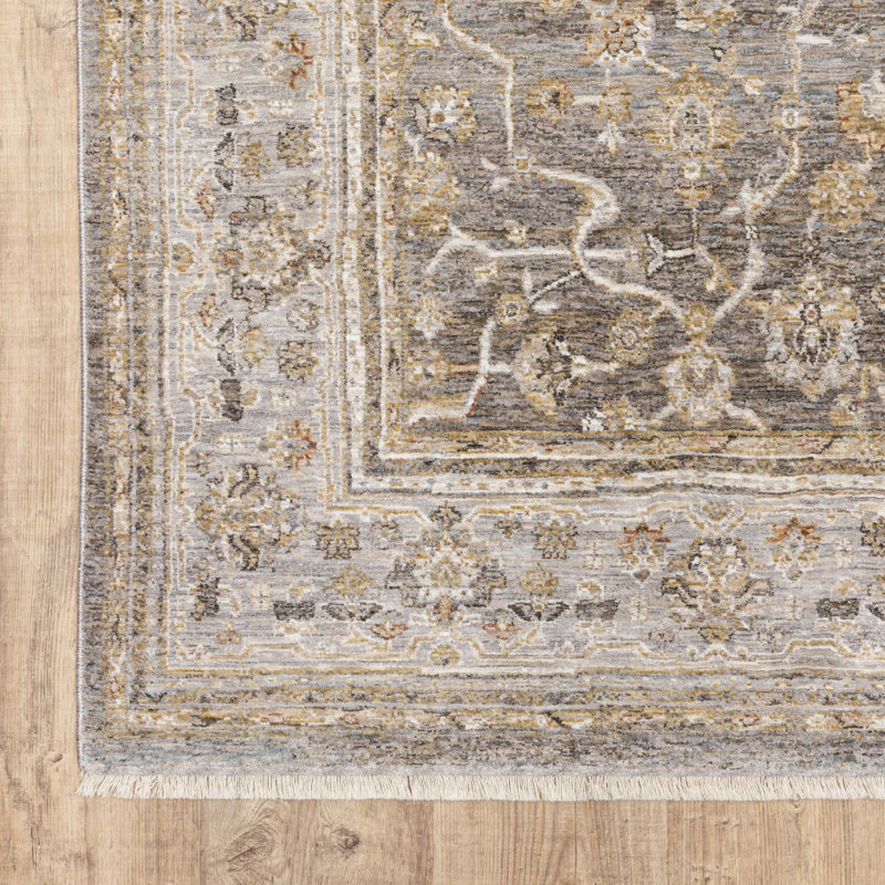 Tapis oriental beige / gris Atherine, Rectangle 3 pi 3 po x 5 pi