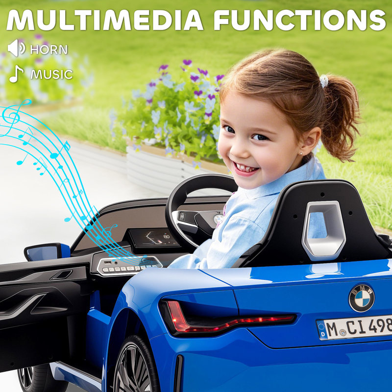 Colvard Zoomie Kids Battery Powered Ride On with Remote Control, Blue