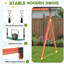 Erommy Solid Wood Swing Set 2 Swing(s)