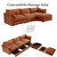 Canapé modulaire rembourré en chenille avec canapé en L 3 places-1648383252