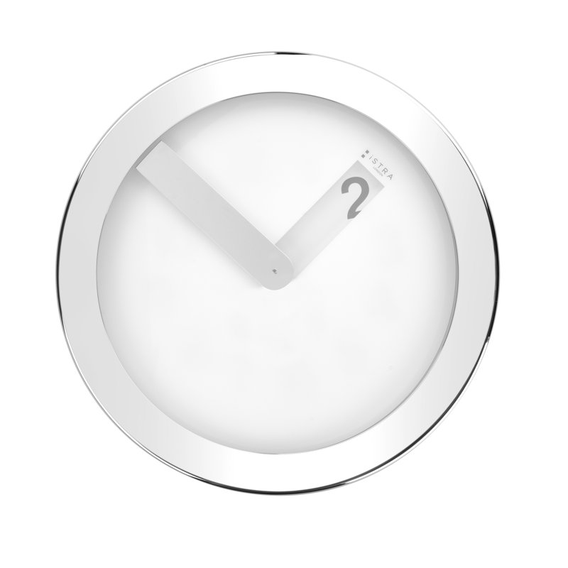 Stainless Steel Wall Clock, White
