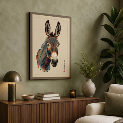 Ceremonial Donkey Japandi - Wrapped Canvas