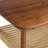 Calais 48" W Solid Wood Coffee Table with Woven Shelf