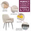 Beaury Fabric Armchair in Cream