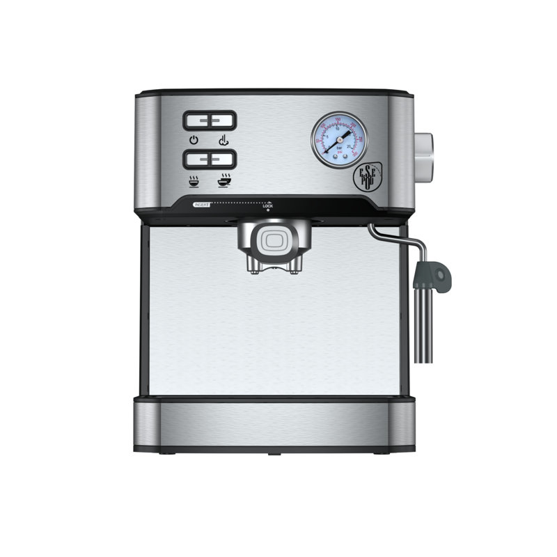 Machine à espresso professionnelle à 20 barres avec mousseur, compatible avec les dosettes ESE, idéale pour faire du cappuccino, du latte et du macchiato - Home Barista Edition
