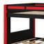 Modern Bunk Bed with LED Light, Desk, Shelves & Drawers