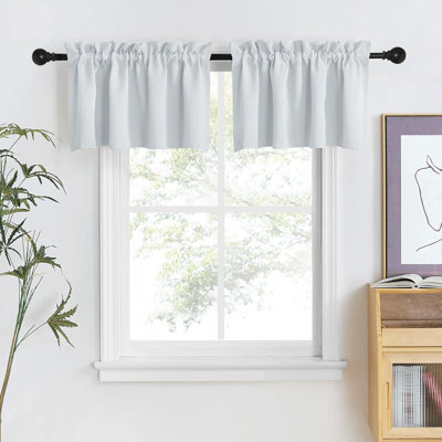 Polyester Blackout Rod Pocket Valance (Set of 2)