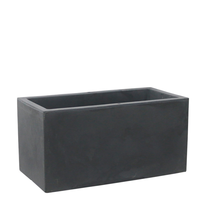 Walbert ECOBO Eco-Friendly Flower Planter Box, Bloco Indoor/Outdoor Four Season Use Marbled, Marbled Black