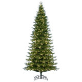 Vickerman Balsam Spruce Slim Artificial Christmas 12' H Lighted Artificial Spruce Christmas Tree