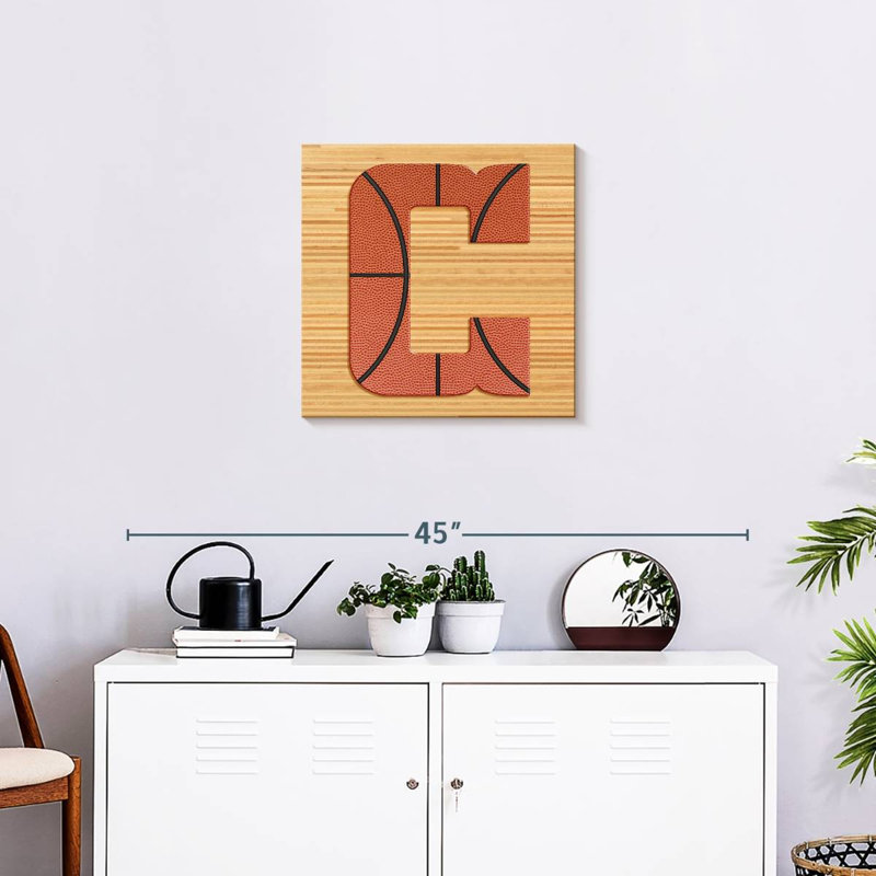 «Basketball C Alphabet» sur toile, H 20 po x l 20 po x P 1,25 po