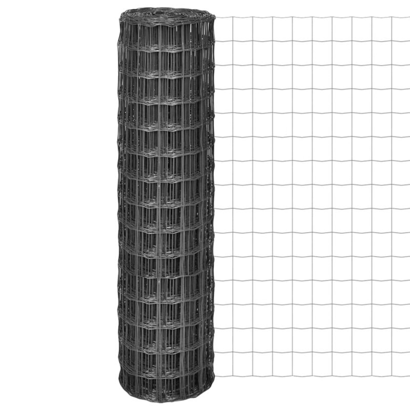 Margr Grey Metal Wire/Mesh Fence, 150cm H x 1000cm W
