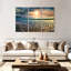 Grand coucher de soleil sur toile 3 pièces-408698748