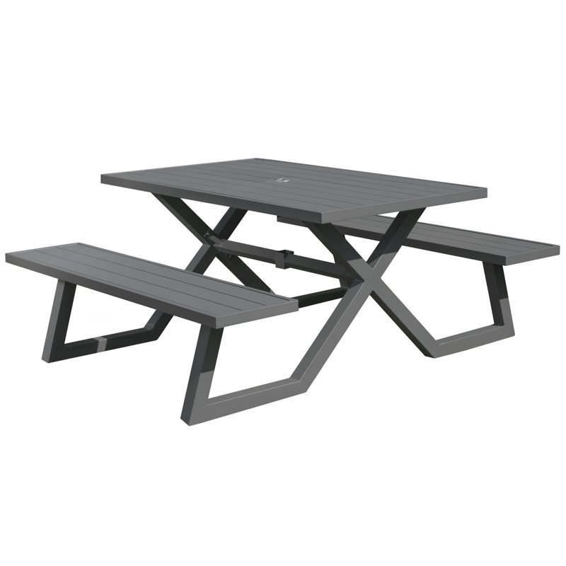 Table de pique-nique de luxe avec trou pour parasol Vivere Ammiras