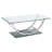 Rectangular U-Shaped Glass Top Coffee Table
